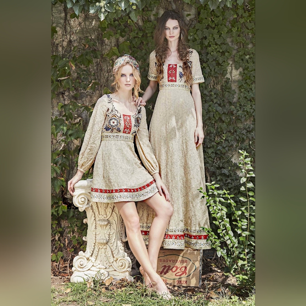 Alice + Olivia Peasant Maxi Dress Size 4